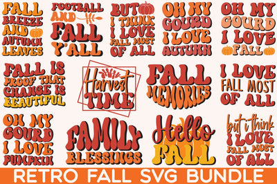 Retro Fall Svg Bundle SVG SVGista 