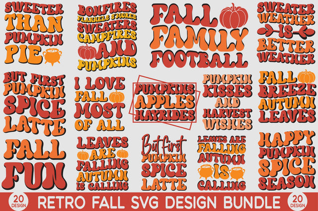 Retro Fall Svg Design Bundle SVG SVGista 