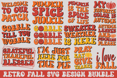 Retro Fall Svg Design Bundle SVG SVGista 