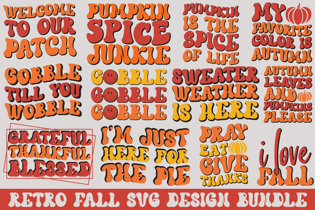 Retro Fall Svg Design Bundle SVG SVGista 