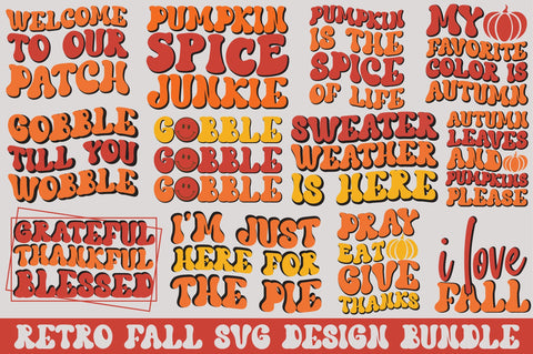 Retro Fall Svg Design Bundle SVG SVGista 