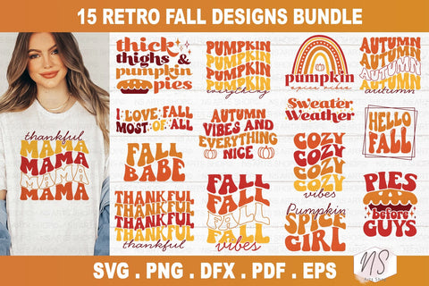 Retro Fall SVG, Fall SVG Bundle, Autumn Svg, Thanksgiving Svg, Fall Svg Designs, Fall Sign svg, Autumn Bundle Svg, Cut File Cricut SVG NS Arts Shop 