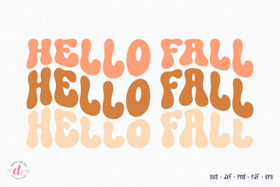 Retro Fall SVG | Hello Fall Cut File SVG CraftLabSVG 