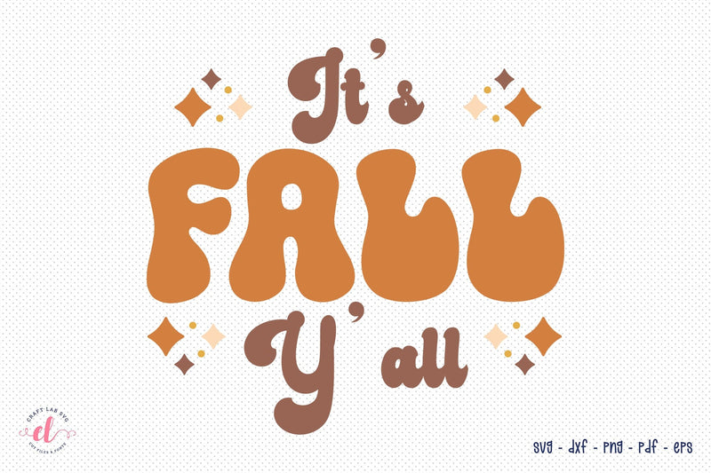 Retro Fall SVG - It's Fall Y'all SVG SVG CraftLabSVG 