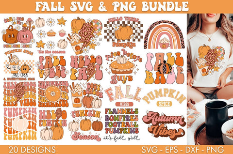 Retro Fall Thanksgiving SVG Bundle PNG Sublimation SVG Freeling Design House 