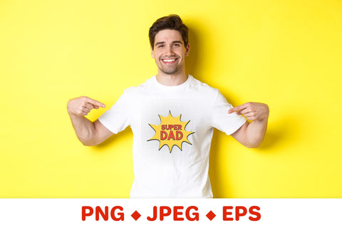 Retro Father’s Day Sublimation. Pop Art Comic Style Design Sublimation LaBelezoka 