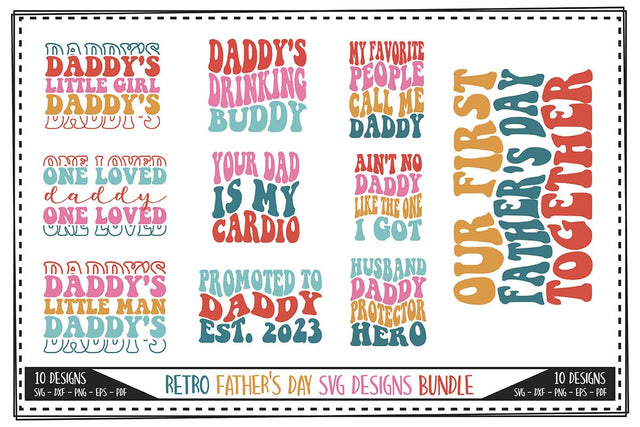 Retro Father's day svg designs bundle SVG shah alam 