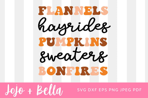 Retro Flannels Bonfires Pumpkins SVG, Pumpkin Svg, Pumpkin SVG Bundle, Halloween Svg, Fall Svg, Patterned Pumpkin Svg, Svg for Cricut SVG Jojo&Bella 