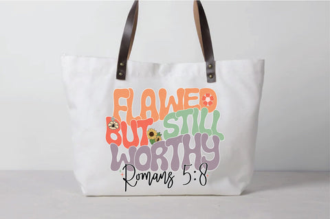 Retro Flawed But Still Worthy Romans 5:8 Sublimation Sublimation Creativeart88 