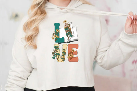 Retro Floral Love Books Sublimation Sublimation Jagonath Roy 