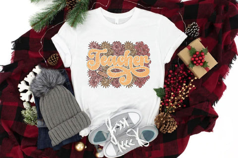 Retro Floral Teacher Sublimation Sublimation Jagonath Roy 