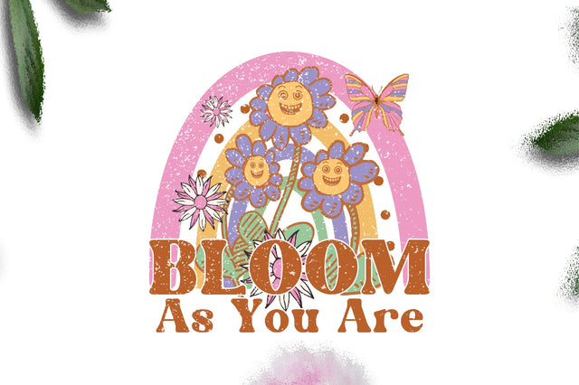 Retro Flower Bloom Quote Sublimation Sublimation Jagonath Roy 