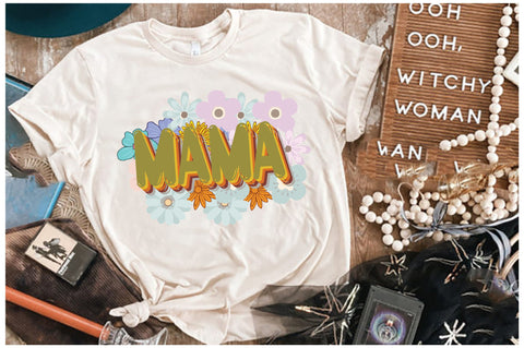 Retro Flowerchild Mama Sublimation Sublimation Jagonath Roy 