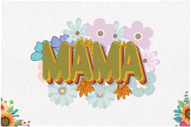 Retro Flowerchild Mama Sublimation Sublimation Jagonath Roy 