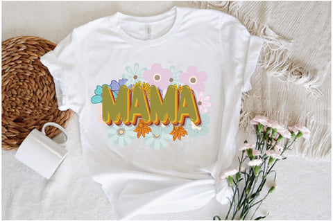 Retro Flowerchild Mama Sublimation Sublimation Jagonath Roy 