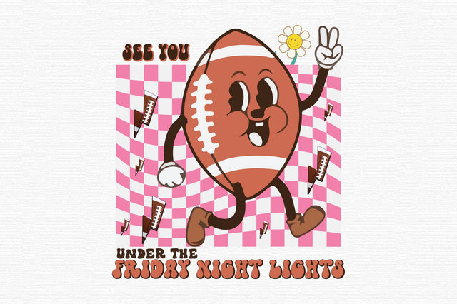 Retro Football Cartoon PNG Sublimation Sublimation designartist 