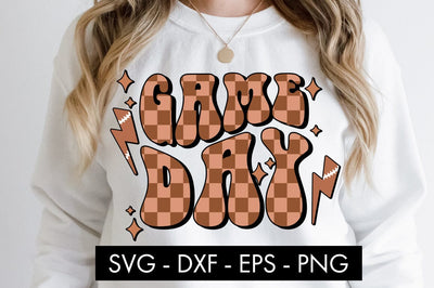 Retro Football Game Day SVG Cut File PNG Sublimation SVG Freeling Design House 