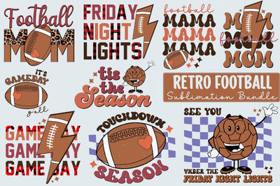 Retro Football PNG Sublimation Bundle Sublimation SVGista 