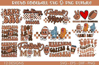 Retro Football SVG Bundle SVG Freeling Design House 