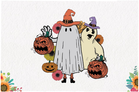 Retro Ghost Flower Sublimation Sublimation Jagonath Roy 