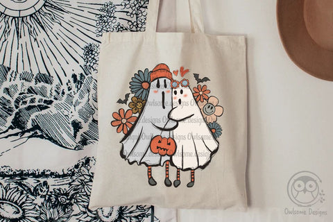 Retro Ghost Flower Sublimation Sublimation LAM HOANG THUY 