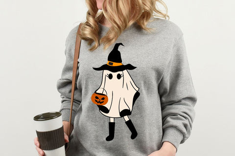 Retro Ghost Halloween Sublimation Bundle, Ghost Halloween Sublimation Bundle SVG DESIGNISTIC 