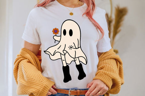 Retro Ghost Halloween Sublimation Bundle, Ghost Halloween Sublimation Bundle SVG DESIGNISTIC 