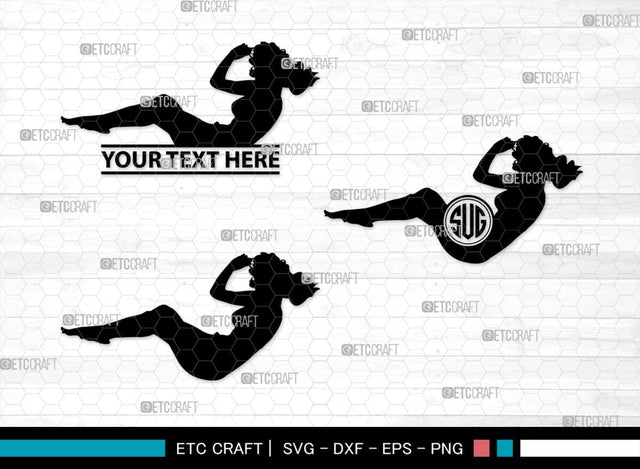 Retro Girl Monogram, Retro Girl Silhouette, Retro Girl SVG, Pin Up Girl Svg, Girl Svg, Sexy Girl Svg, SB00398 SVG ETC Craft 