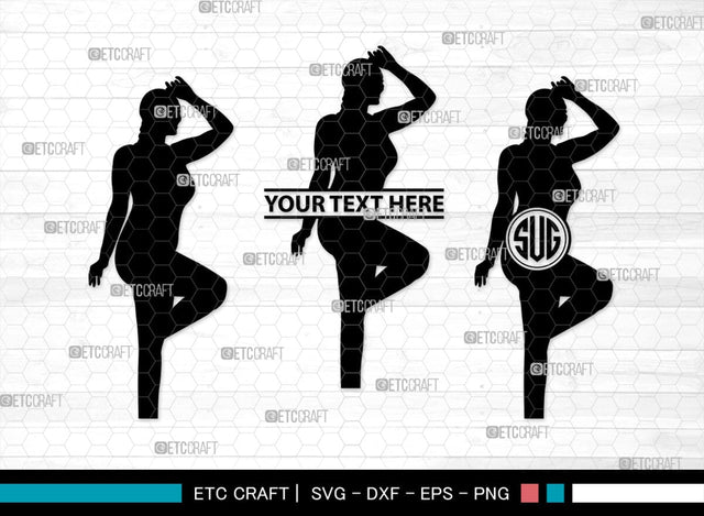 Retro Girl Monogram, Retro Girl Silhouette, Retro Girl SVG, Pin Up Girl Svg, Girl Svg, Sexy Girl Svg, SB00398 SVG ETC Craft 