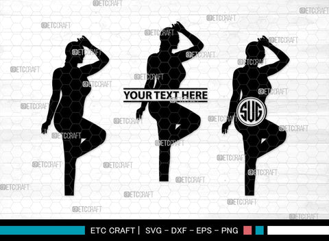 Retro Girl Monogram, Retro Girl Silhouette, Retro Girl SVG, Pin Up Girl Svg, Girl Svg, Sexy Girl Svg, SB00398 SVG ETC Craft 