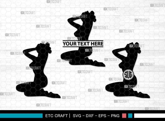 Retro Girl Monogram, Retro Girl Silhouette, Retro Girl SVG, Pin Up Girl Svg, Girl Svg, Sexy Girl Svg, SB00398 SVG ETC Craft 