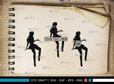 Retro Girl Monogram, Retro Girl Silhouette, Retro Girl SVG, Pin Up Girl Svg, Girl Svg, Sexy Girl Svg, SB00398 SVG ETC Craft 