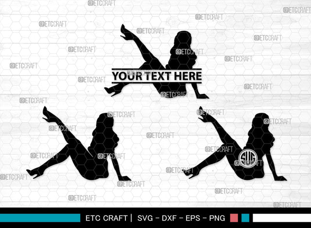 Retro Girl Monogram, Retro Girl Silhouette, Retro Girl SVG, Pin Up Girl Svg, Girl Svg, Sexy Girl Svg, SB00398 SVG ETC Craft 