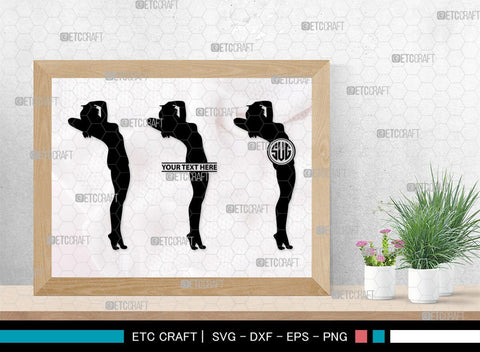 Retro Girl Monogram, Retro Girl Silhouette, Retro Girl SVG, Pin Up Girl Svg, Girl Svg, Sexy Girl Svg, SB00398 SVG ETC Craft 