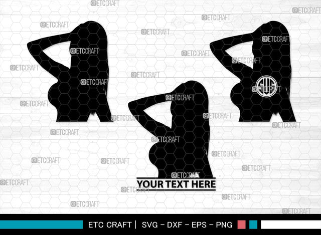 Retro Girl Monogram, Retro Girl Silhouette, Retro Girl SVG, Pin Up Girl Svg, Girl Svg, Sexy Girl Svg, SB00398 SVG ETC Craft 