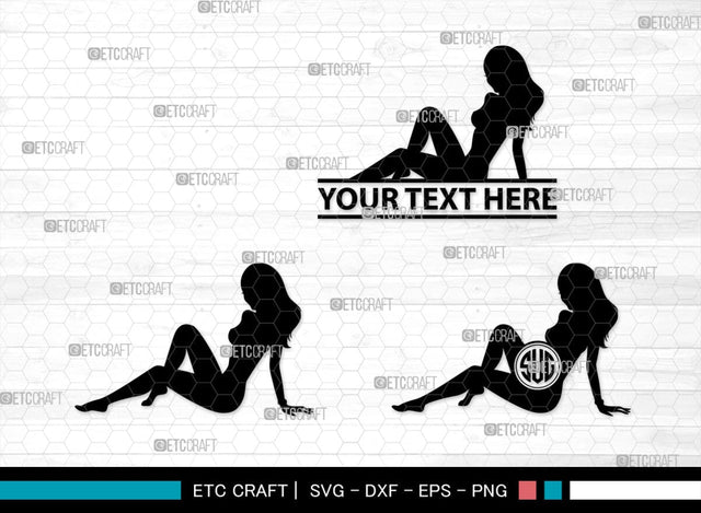 Retro Girl Monogram, Retro Girl Silhouette, Retro Girl SVG, Pin Up Girl Svg, Girl Svg, Sexy Girl Svg, SB00398 SVG ETC Craft 