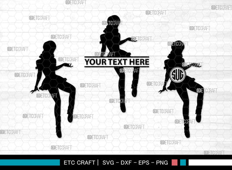 Retro Girl Monogram, Retro Girl Silhouette, Retro Girl SVG, Pin Up Girl Svg, Girl Svg, Sexy Girl Svg, SB00398 SVG ETC Craft 