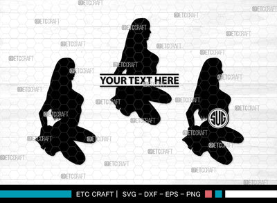 Retro Girl Monogram, Retro Girl Silhouette, Retro Girl SVG, Pin Up Girl Svg, Girl Svg, Sexy Girl Svg, SB00398 SVG ETC Craft 