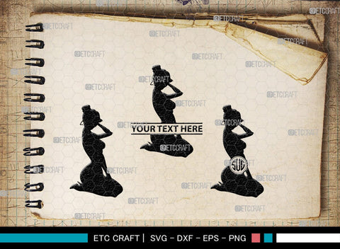 Retro Girl Monogram, Retro Girl Silhouette, Retro Girl SVG, Pin Up Girl Svg, Girl Svg, Sexy Girl Svg, SB00398 SVG ETC Craft 