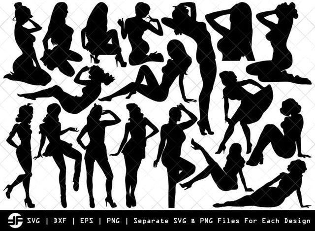 Retro Girl SVG | Retro Girl Silhouette Bundle | SVG Cut File SVG ETC Craft 