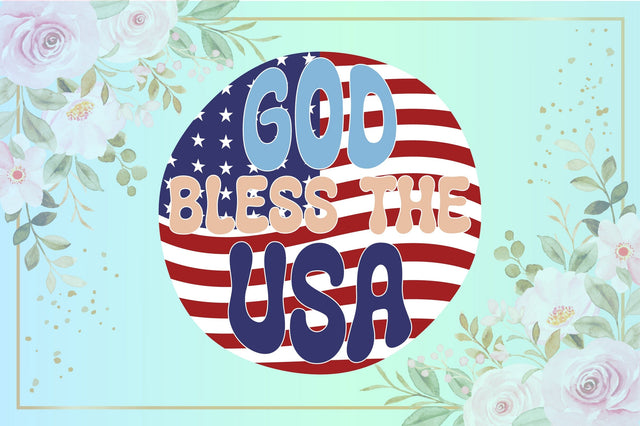 Retro God Bless The Usa Vol-1 Sublimation Creativeart88 