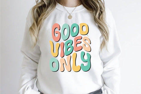 Retro Good Vibes Only Sublimation Sublimation Creativeart88 