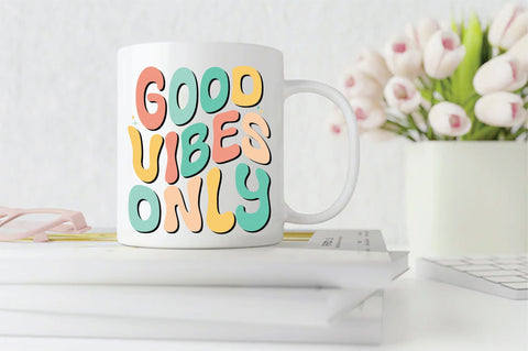 Retro Good Vibes Only Sublimation Sublimation Creativeart88 