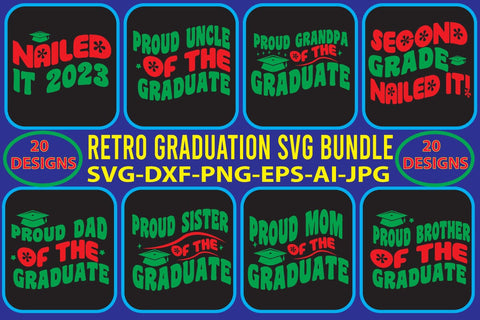 Retro Graduation SVG Bundle SVG Syaman 