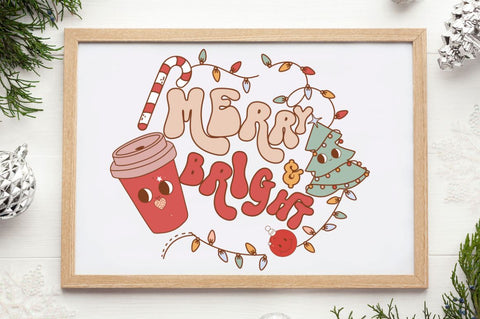 Retro Groovy Christmas SVG Bundle SVG DESIGNISTIC 