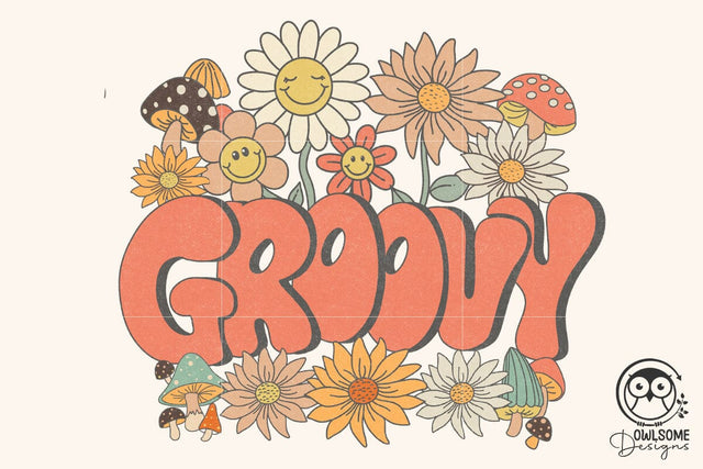Retro Groovy Png Sublimation Sublimation Owlsome.Designs 