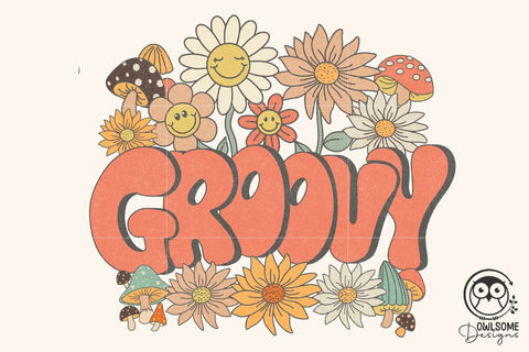 Retro Groovy Png Sublimation Sublimation Owlsome.Designs 