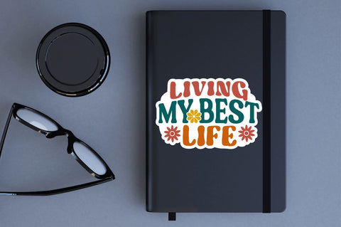 Retro Groovy Stickers Bundle Sublimation Regulrcrative 