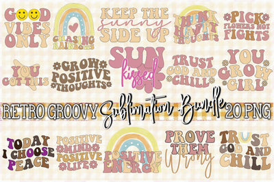 Retro Groovy Sublimation Bundle Sublimation Creativeart88 