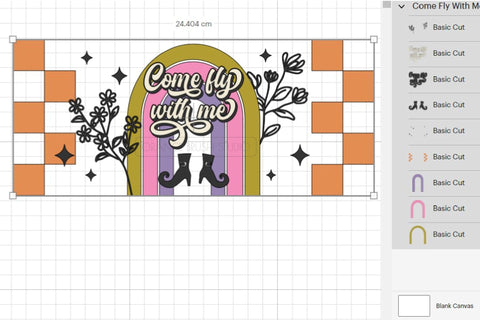 Retro Halloween Beer Can Glass SVG Witch Coffee Cup Wrap SVG OrangeBrushStudio 